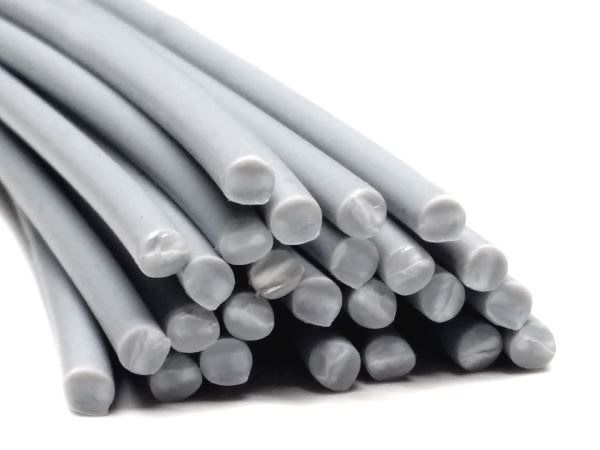 Plastic welding rods PP 4mm Round Gray (RAL7040) 25 rods | az-reptec